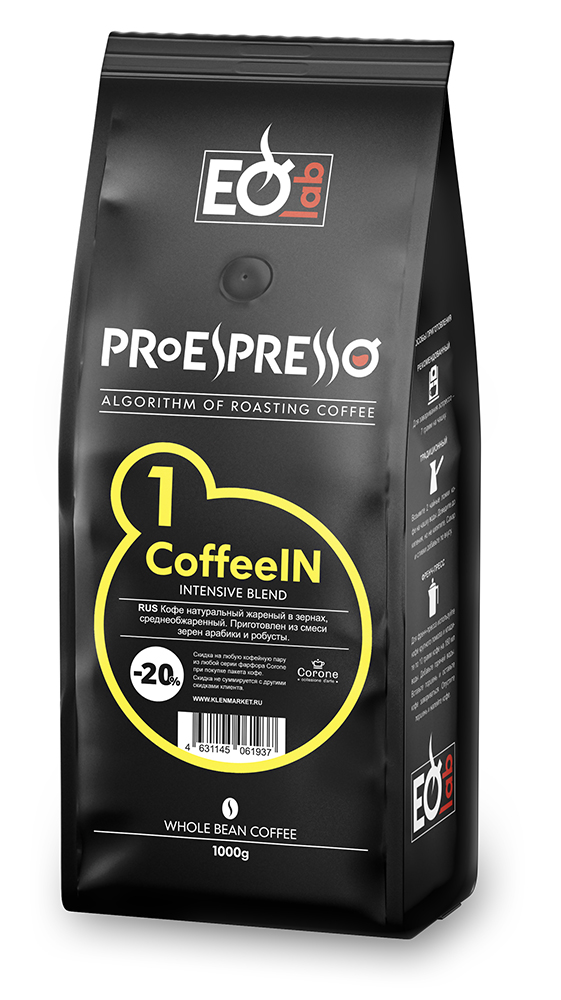 Кофе зерновой 01CoffeeIN 1 кг (тич801): купить в КленМаркет.ру по цене ...