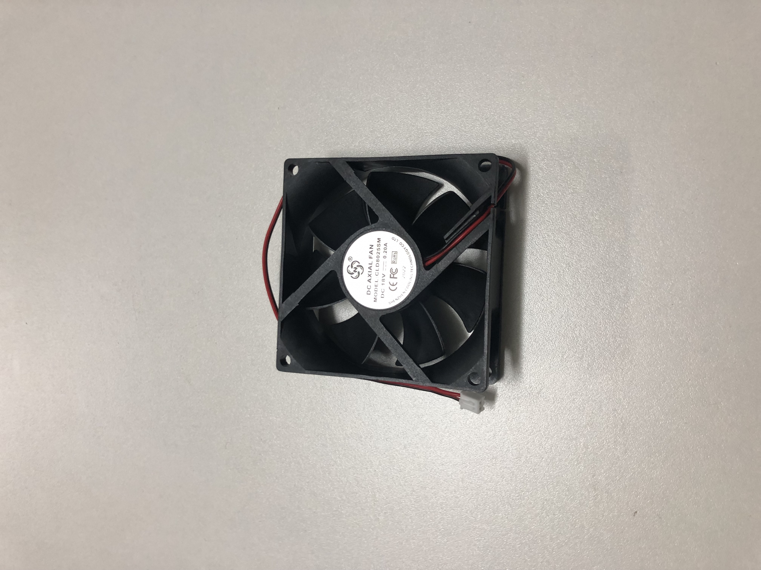 ВЕНТИЛЯТОР охлаждения для индукционных плит 80х80х25 DC 18V, 2 pin ...