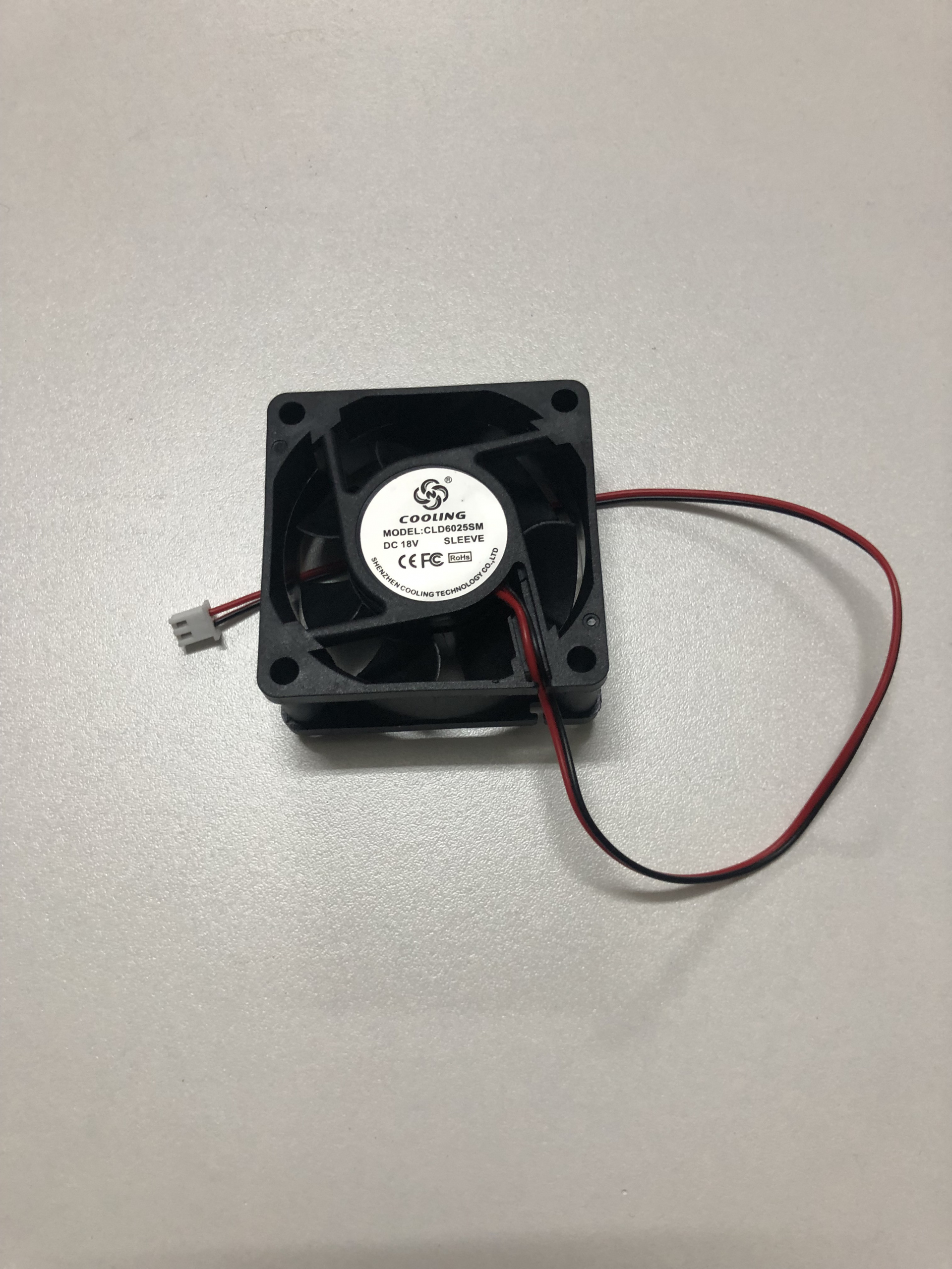 ВЕНТИЛЯТОР охлаждения для индукционных плит 60х60х25 DC 18V, 2 pin ...