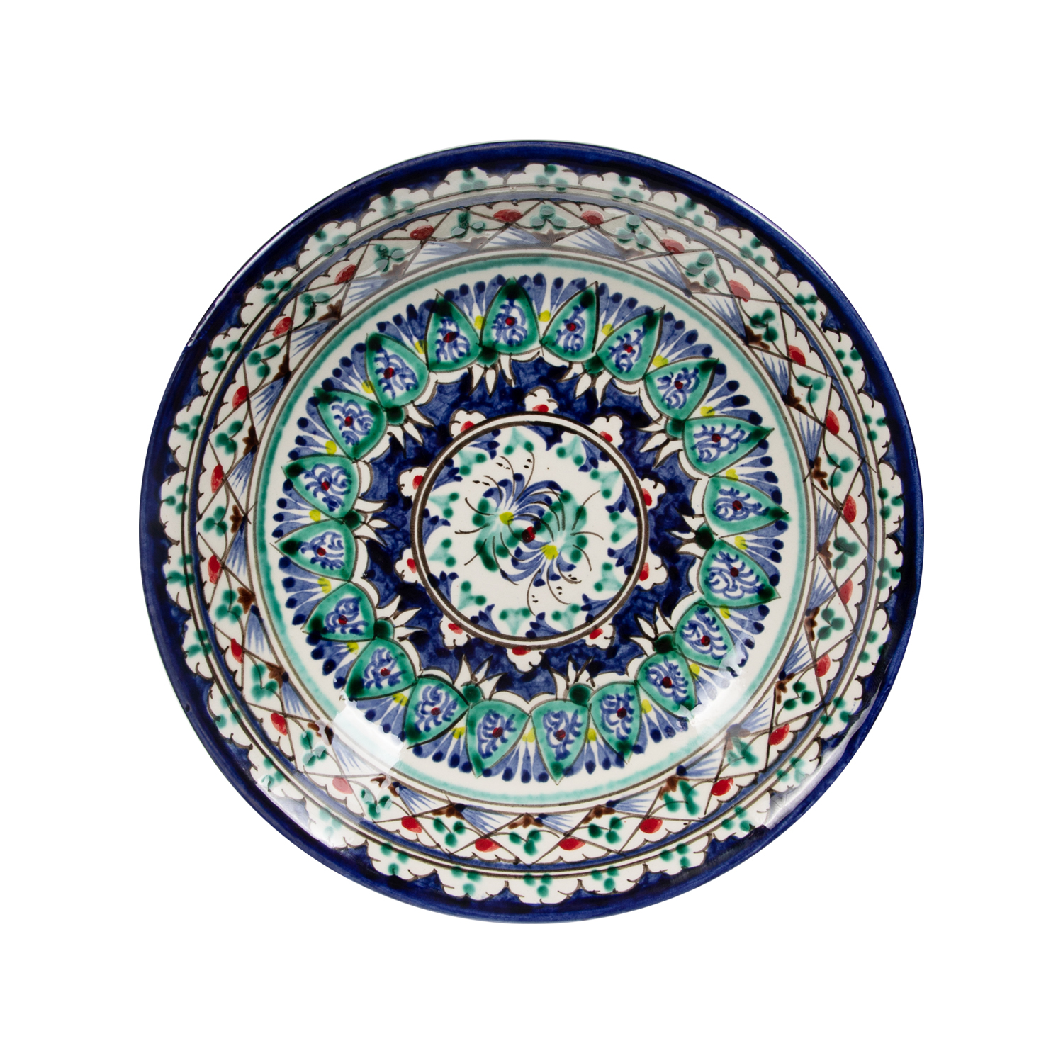 Тарелка, керамика "Узоры", 200 мм, глубокая, синяя [1573756] (9830 ...